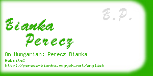 bianka perecz business card